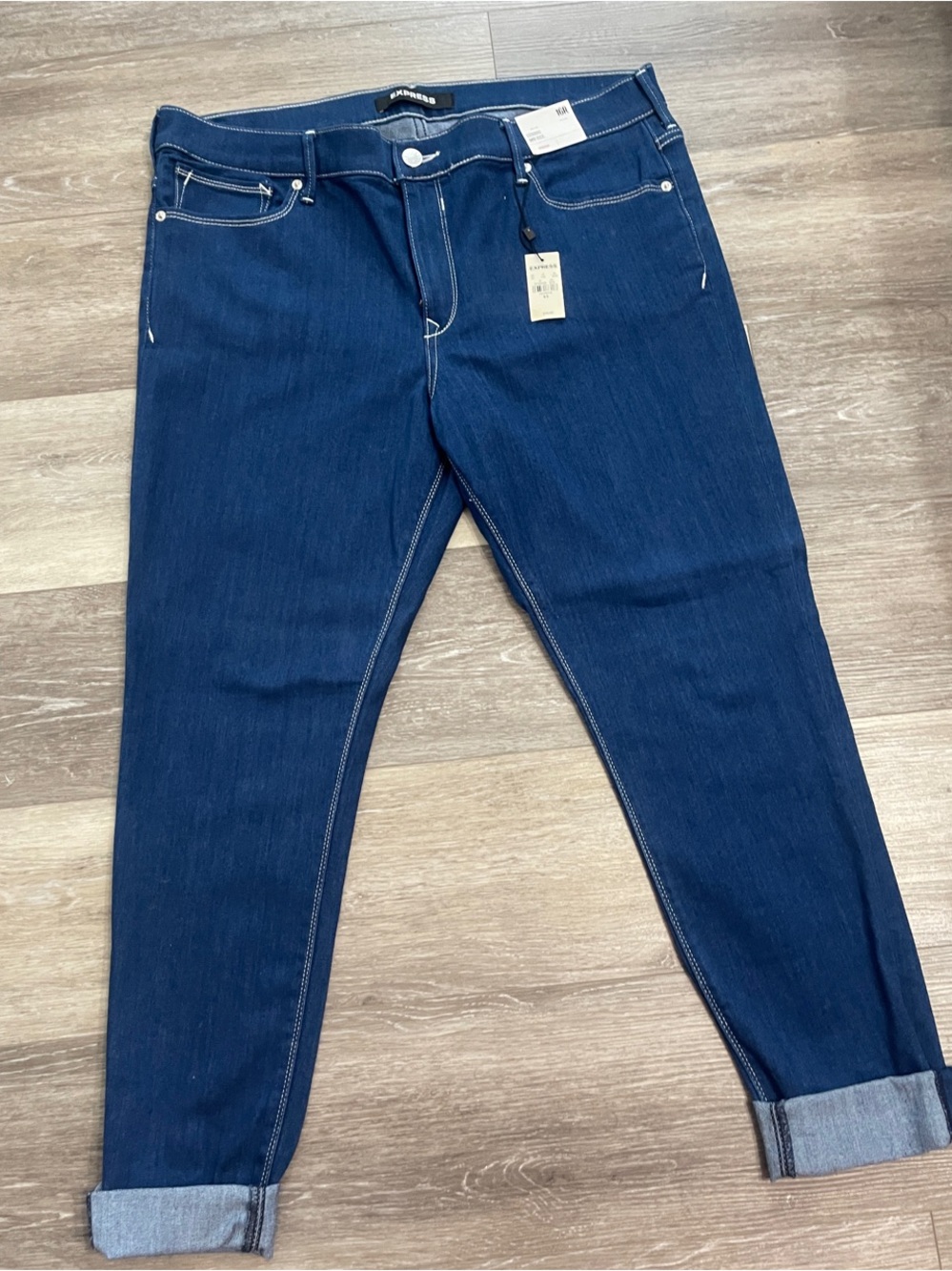 Express Dark Indigo Women's Jeggings - Stretch Denim
